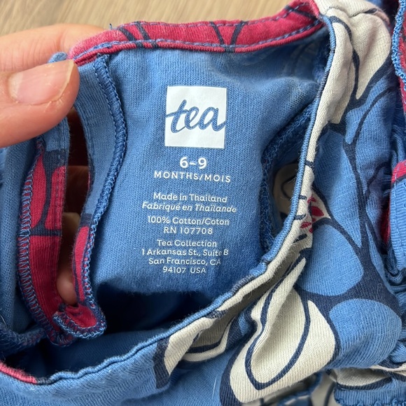 Tea collection 6-9 month ruffle onesie - Picture 3 of 3